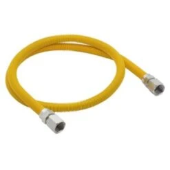 Dormont® 60" Stainless Steel Gas Connector, Yellow Coated, 3/4" Fip X 3/4" Fip