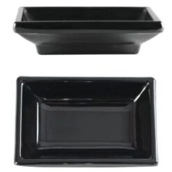 Thunder Group 2 Oz 3-3/4 X 2-1/2" Sauce Dish Black Package Of 12