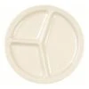 Thunder Group 10" 3 Compartment Plate Tan Package Of 12 -Gastro Gas 184182 WebOnly Lg