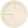 Thunder Group 10-1/4" 3 Compartment Plate Tan Package Of 12 -Gastro Gas 184188 V Lg