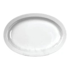 Thunder Group 9-1/2 X 6-3/4" Narrow Rim Platter White Package Of 12
