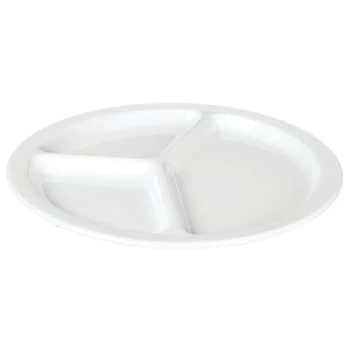 Thunder Group 10" 3 Compartment Plate White Package Of 12 4 Thunder Group 10" 3 Compartment Plate White Package Of 12 - Image 2
