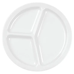 Thunder Group 10" 3 Compartment Plate White Package Of 12