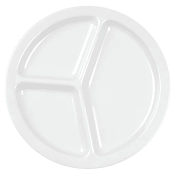 Thunder Group 10" 3 Compartment Plate White Package Of 12 3 Thunder Group 10" 3 Compartment Plate White Package Of 12