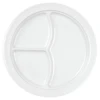 Thunder Group 10-1/4" 3 Compartment Plate, Nu Stone White, Package Of 12 -Gastro Gas 184225 WebOnly Lg