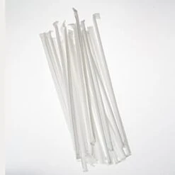 Empress Red Stripe Jumbo Paper Wrapped Plastic Straw 10.25" Case Of 2,000