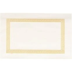 Lapaco Greek Key With Gold Trim Placemat 9.5" X 13.5" Case Of 1,000