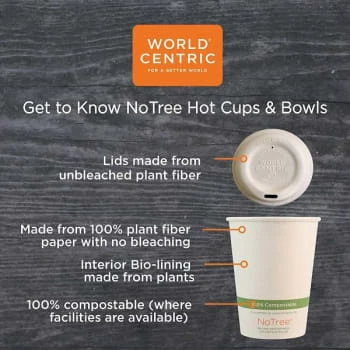 World Centric Notree Paper Hot Cups, 4 Oz, Natural, Case Of 1000 4 World Centric Notree Paper Hot Cups, 4 Oz, Natural, Case Of 1000 - Image 2