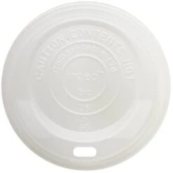 World Centric Hot Cup Lid, Fits 8 Oz Cups, White, Case Of 1000