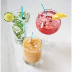 [in]place Wincup Phade 5 Inch Stirrer Straw Teal, Paper Unwrapped, Case Of 1000 -Gastro Gas 205442 w DetailedProductView2 Lg