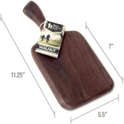 Brazos Organic Oiled Wood Cutting Board, Seasoned Dark Walnut, 11 X 6 In. -Gastro Gas 208709 w DetailedProductView2 Lg