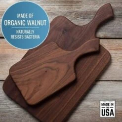 Brazos Organic Oiled Wood Cutting Board, Seasoned Dark Walnut, 11 X 6 In. -Gastro Gas 208709 w DetailedProductView3 Lg