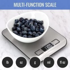 Dmi Digital Food/kitchen Scale, 11 Lb Max, Measures Oz, G, Ml, Lb, Oz, Stainless -Gastro Gas 208719 w DetailedProductView3 Lg