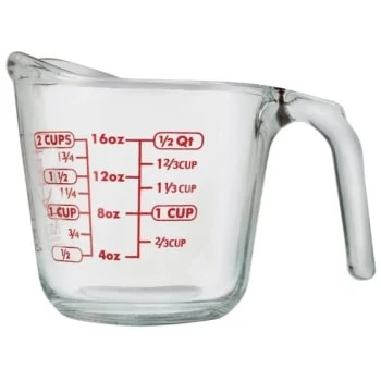 Anchor Brand 2 Cup Glass Measuring Cup, 4 Per Case 3 Anchor Brand 2 Cup Glass Measuring Cup, 4 Per Case