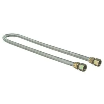 Watts Stainless Steel Gas Appliance Connector, 5/8 In. Od, 1/2 In. Id, 1/2 In. Fnpt X 1/2 In. Fnpt, 48 In. Long 3 Watts Stainless Steel Gas Appliance Connector, 5/8 In. Od, 1/2 In. Id, 1/2 In. Fnpt X 1/2 In. Fnpt, 48 In. Long