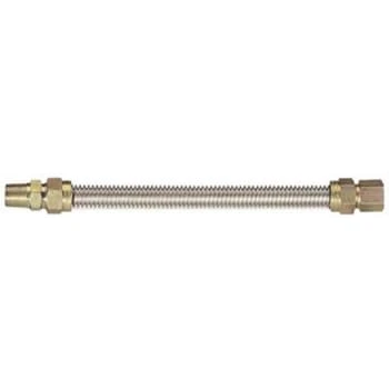 Watts Gas Appliance Connector, 1/2" Od, 3/8" Id, 1/2" Mnpt X 1/2" Fnpt, 48" L 3 Watts Gas Appliance Connector, 1/2" Od, 3/8" Id, 1/2" Mnpt X 1/2" Fnpt, 48" L