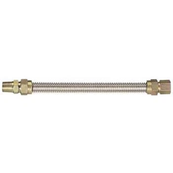 Watts Ss Gas Appliance Connector, 5/8 Od X 1/2 Id X 1/2 Mnpt X 1/2" Fnpt, 60" L 3 Watts Ss Gas Appliance Connector, 5/8 Od X 1/2 Id X 1/2 Mnpt X 1/2" Fnpt, 60" L