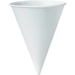 Bare By Solo Eco-Forward 8 Oz White Treated Paper Cone Water Cups Case Of 2500
