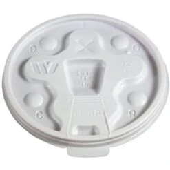 Wincup White Drink-Thru Lid For 12-18 Oz Cups With Snap Tab Case Of 1000