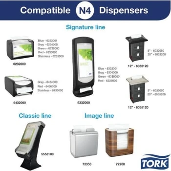 Tork Xpressnap White Cafe Napkins For Dispenser W/ Emboss Interfold Case Of 12 4 Tork Xpressnap White Cafe Napkins For Dispenser W/ Emboss Interfold Case Of 12 - Image 2