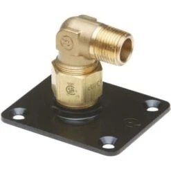 GENERIC 1/2" Brass 90-Degree Autoflare Flange Fitting