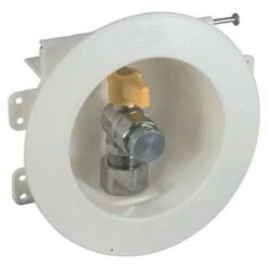 Ips Water-Tite Mini Round Gas Outlet Box W/ Plastic 1/2-Inch Valve For Iron Pipe