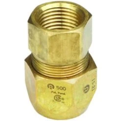 Omega Flex Tracpipe Counterstrike Autosnap Female Straight Fitting 1/2 In. Brass