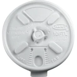 Dart Plastic Lift N'lock 10 Oz White Lids For Cups Case Of 1000