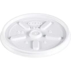 Dart Vented Lid For 12-Series J Style Cups And Containers White Case Of 1000