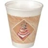 Dart Container Brown/gn 8 Oz Thermo-Glaze Cafe G Styrofoam Cups Case Of 1000 -Gastro Gas 324754 MainProductImage Lg