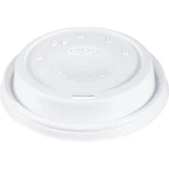 Dart Cappuccino Style Dome Lid With Sip Hole For Foam Cups White Case Of 1000