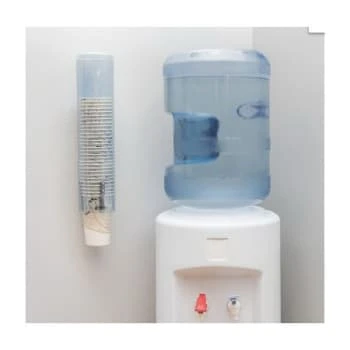 San Jamar® Translucent Blue Plastic Large Pull-Type Water Cup Dispenser 4 San Jamar® Translucent Blue Plastic Large Pull-Type Water Cup Dispenser - Image 2