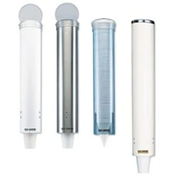 San Jamar® 5 Oz Stainless Steel Small Pull-Type Water Cup Dispenser -Gastro Gas 497475 w CompositeImage BUS Lg