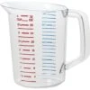 Rubbermaid 1 Qt Clear Polycarbonate Measuring Cup (6-Pack) -Gastro Gas 553827 V Lg