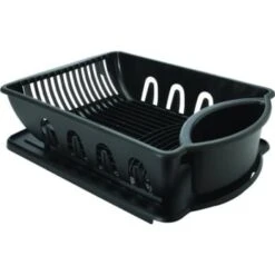GENERIC 2-Piece Sink Set Organizer Black