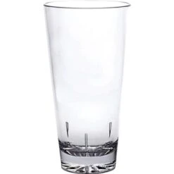 Thunder Group 20 Ounce Clear Polycarbonate Mixing Glass - Starburst Base