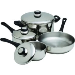 GENERIC 7-Piece Stainless Steel Cooking Pot/pan Set (2-Case)